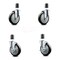 Service Caster Regency Work Table Caster Replacement Set REG-EX20S514-PPUB-BLK-112-2-TLB-2 - alternate 1
